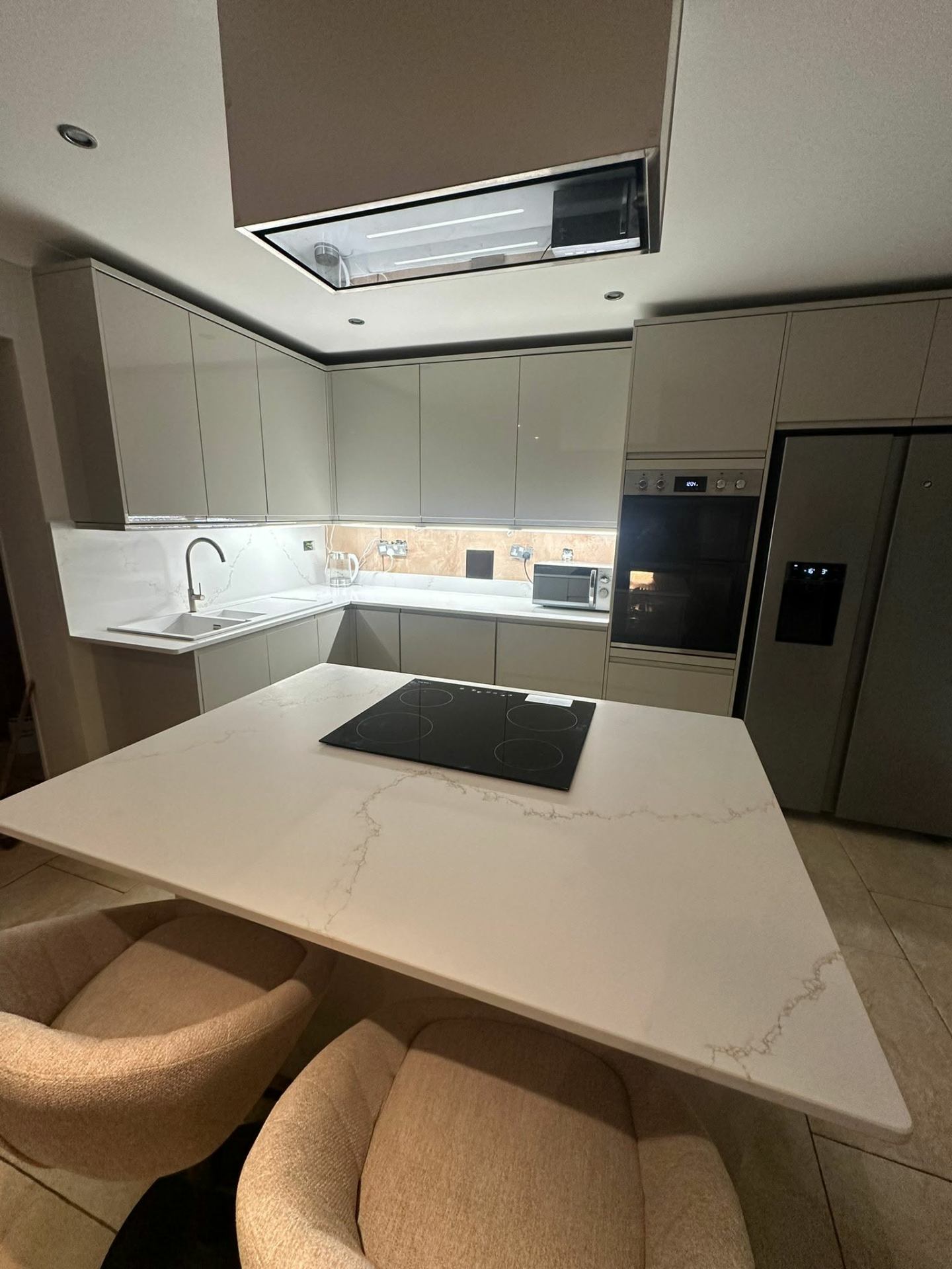 Modern handleless kitchen completed by IDL Property Services